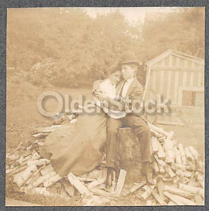 Lesbian Humor Photo Fun Antique Snapshots of Girl Lovers Crossdressing Play