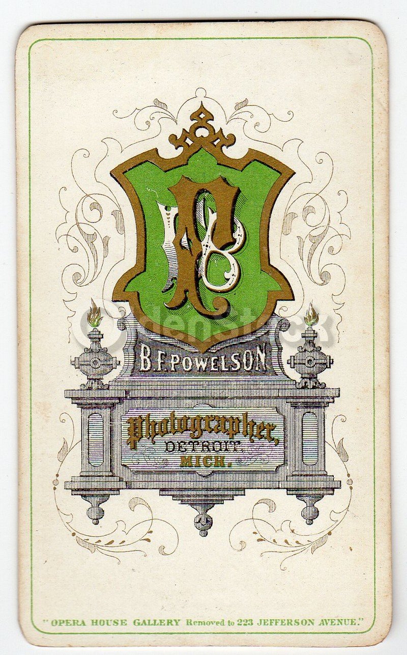 Lovely Young Woman with Fine Braids Detroit Michigan Antique CDV Photograph