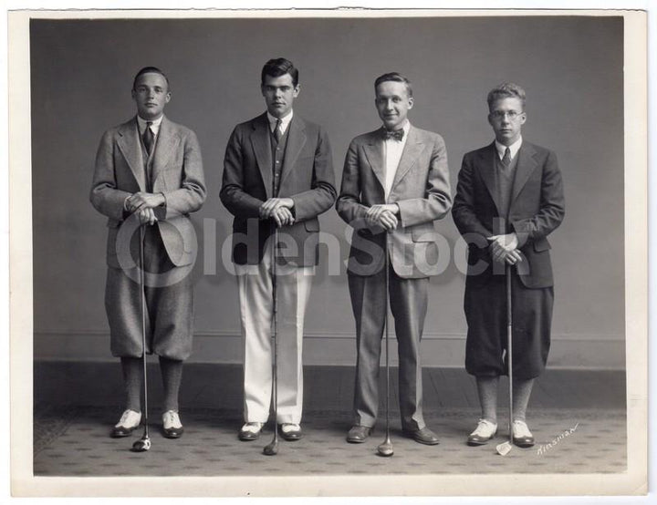 Suave Young Gentleman Golf Team Vintage 1930s Sports Team Photo