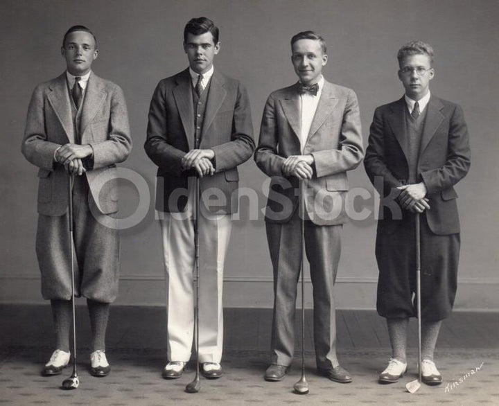 Suave Young Gentleman Golf Team Vintage 1930s Sports Team Photo