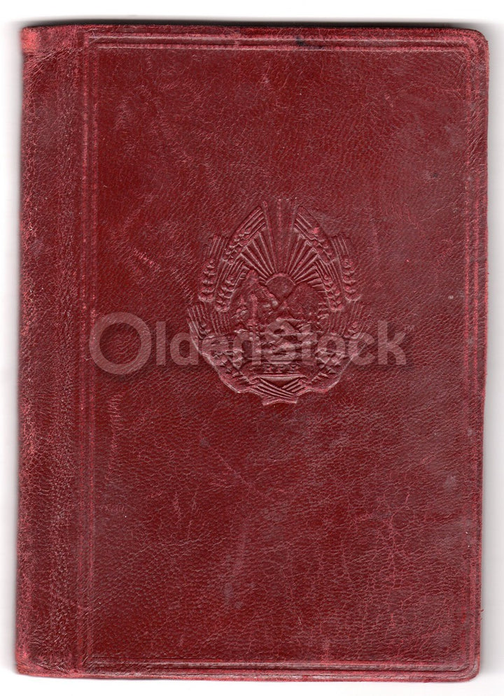 Matei Socor Romanian Jewish Communist Politician Diplomatic Passport Document