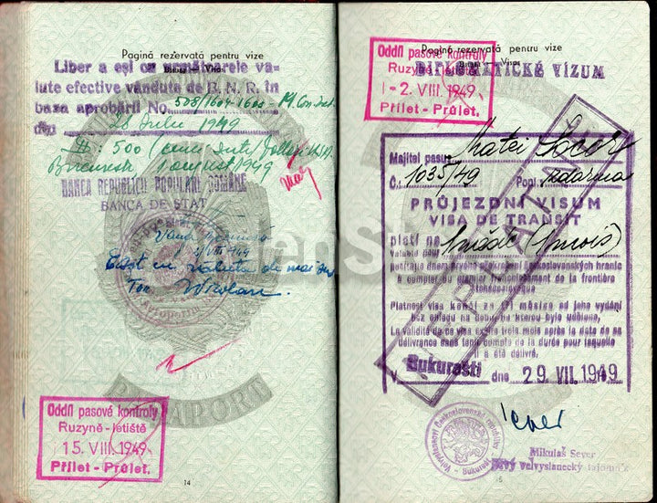 Matei Socor Romanian Jewish Communist Politician Diplomatic Passport Document