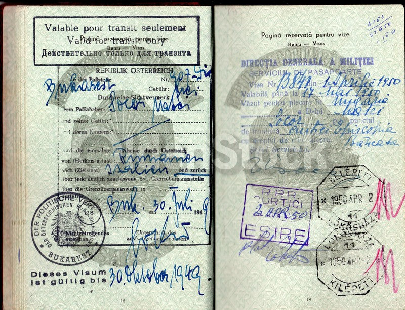 Matei Socor Romanian Jewish Communist Politician Diplomatic Passport Document