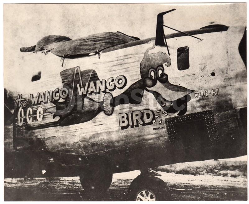 Wango Wango Bird B-24 Liberator Vintage WWII Plane Nose Art 8x10 Photo