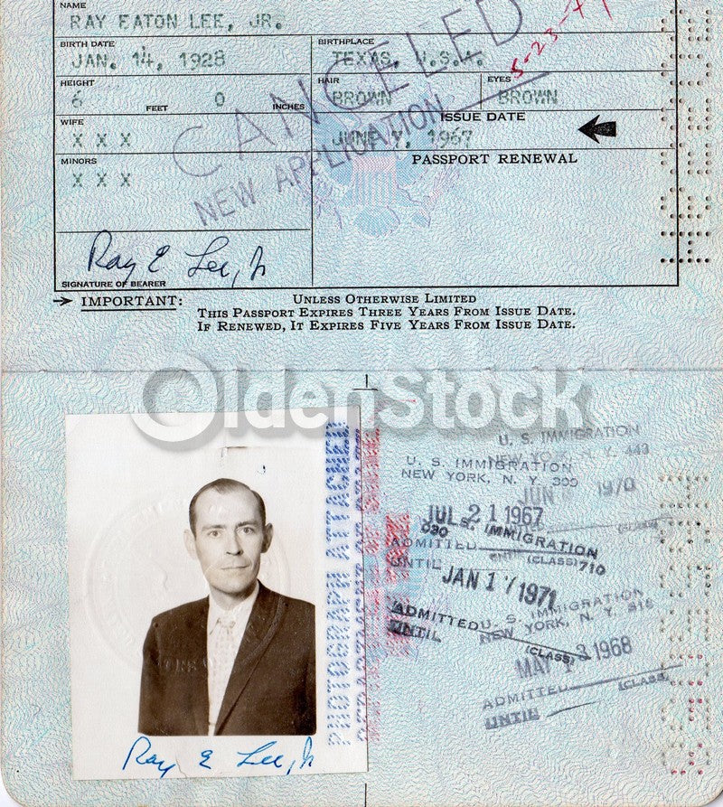 Cancelled US Passport Six Days War Travel Restrictions - Algeria Iraq Israel