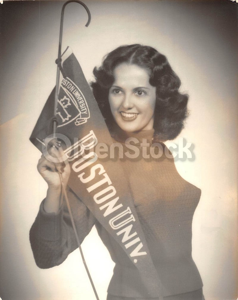 Lovely Boston University Girl Next Door 1950s Fashion Model College Photo