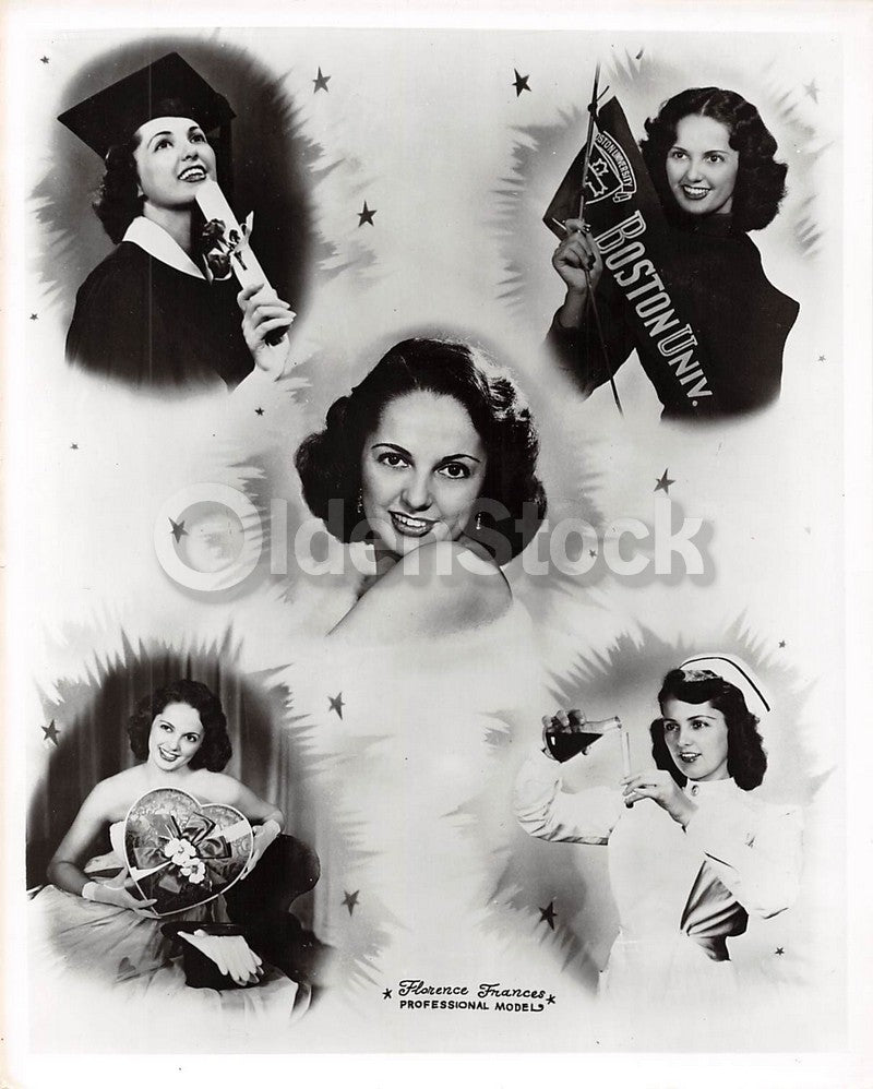Boston Back Bay Girl Next Door 1950s Fashion Model Boston University Headshot Photo