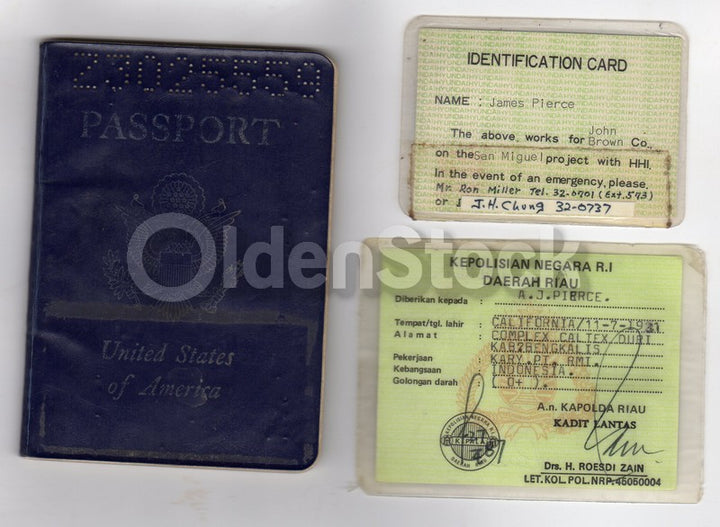 WWII Bronze Star Purple Heart War Hero Cancelled Cold War Passport Travel Docs