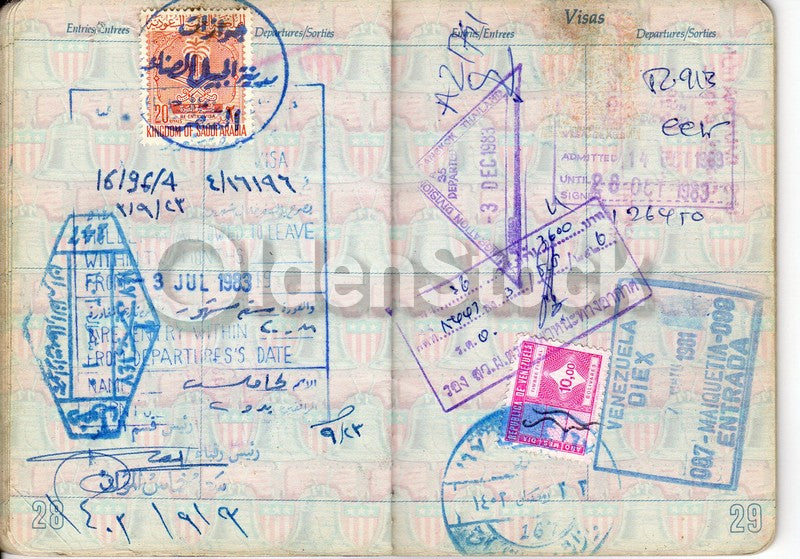 WWII Bronze Star Purple Heart War Hero Cancelled Cold War Passport Travel Docs