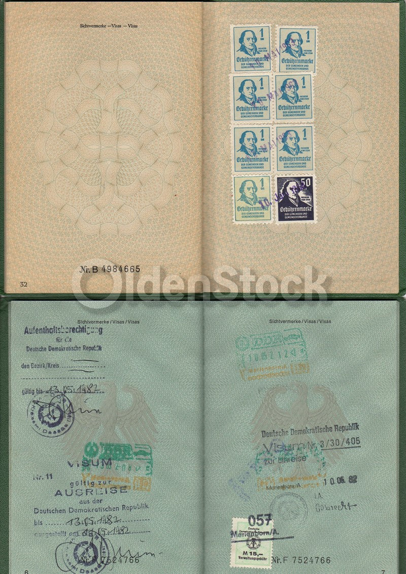 German Family Reisepass Passport Collection - 1883 to 1987 - Wuppertal
