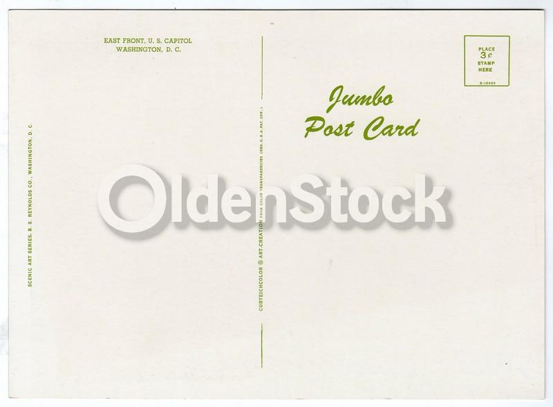 US Capitol Building Washington DC Vintage 1950s Jumbo Postcard