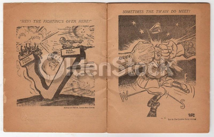 Uncle Sam Patriotic WWII Propaganda Art Vintage 'Hello Buddy' Booklet
