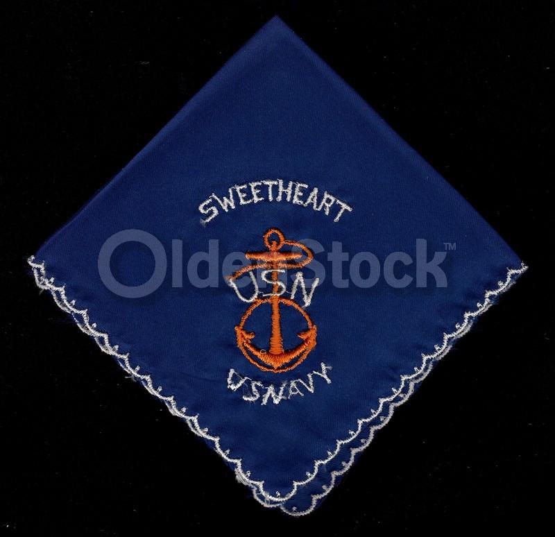 Hatboro PA US Naval Air Station Vintage WWII Navy Sweetheart Handkerchiefs Set
