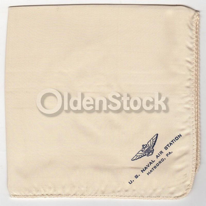 Hatboro PA US Naval Air Station Vintage WWII Navy Sweetheart Handkerchiefs Set
