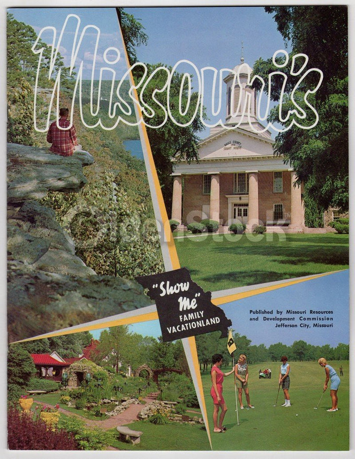 Missouri Show Me Vacationland Vintage Graphic Advertising Travel Magazine